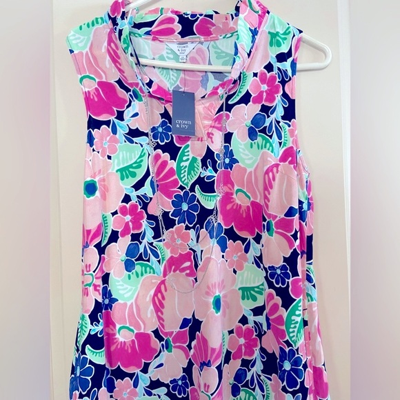 New crown & ivy, w/Pockets Sz-SP Joyful Colors Flowers, Super Soft & Lightweight - Picture 1 of 16